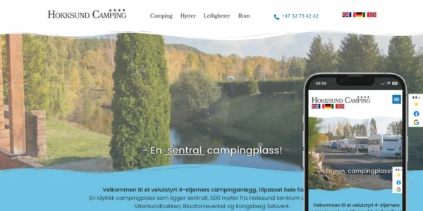 Nettsiden til Hokksund Camping