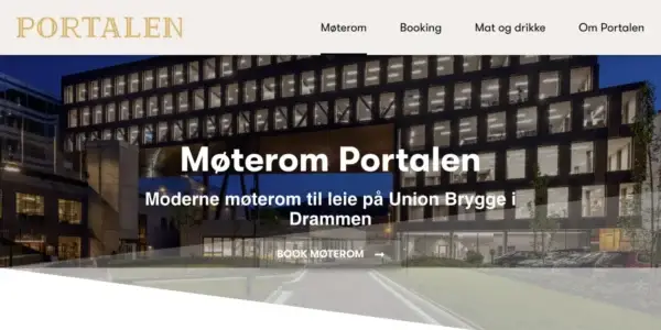 Nettsiden til Portalen Drammen