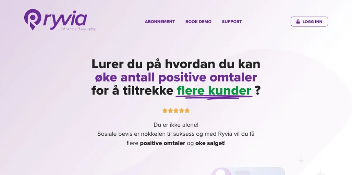 Nettsiden til Ryvia