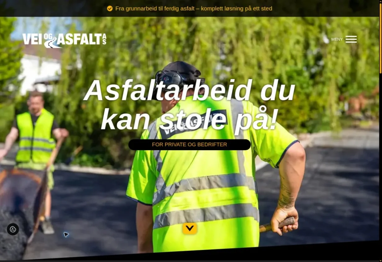 Nettsiden til Vei og Asfalt